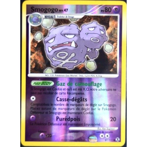 Carte Pokémon 87/111 Smogogo - Reverse 80 Pv Platine Rivaux Émergeants Neuf Fr