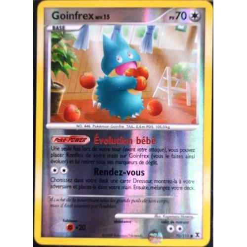 Carte Pokémon 70/111 Goinfrex - Reverse 70 Pv Platine Rivaux Émergeants Neuf Fr