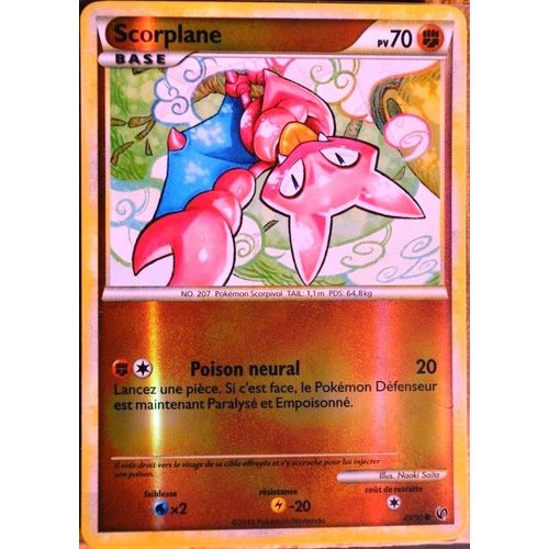 Carte Pokémon 49/90 Scorplane 70 Pv - Reverse Hs Indomptable Neuf Fr