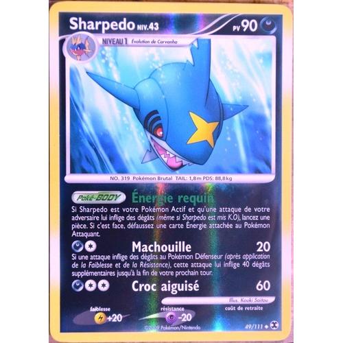 Carte Pokémon 49/111 Sharpedo 90 Pv Platine Rivaux Émergeants Neuf Fr