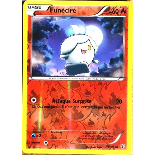 Carte Pokémon 21/135 Funécire 60 Pv Reverse Série Tempête Plasma Neuf Fr