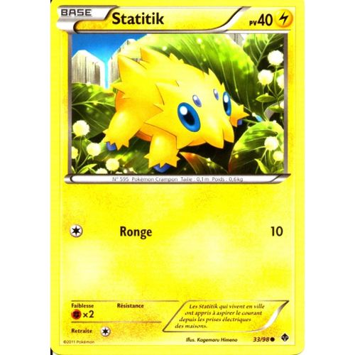 Carte Pokémon 33/98 Statitik 40 Pv Pouvoirs Emergents Neuf Fr