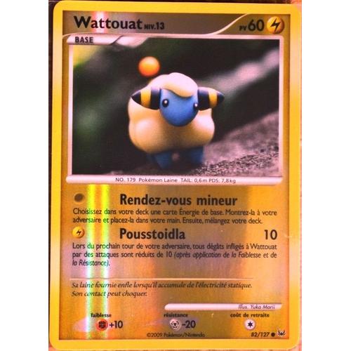 Carte Pokémon 82/127 Wattouat 60 Pv - Reverse Série Platine  Neuf Fr