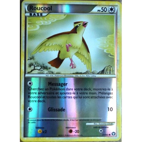 Carte Pokémon 71/102 Roucool 50 Pv - Reverse Série Hs Triomphe Neuf Fr