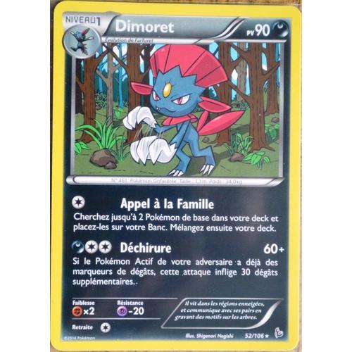 Carte Pokémon 52/106 Dimoret 90 Pv - Rare Xy Étincelles Neuf Fr
