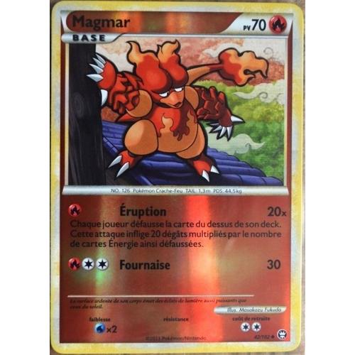 Carte Pokémon 42/102 Magmar 70 Pv - Reverse Hs Triomphe Neuf Fr