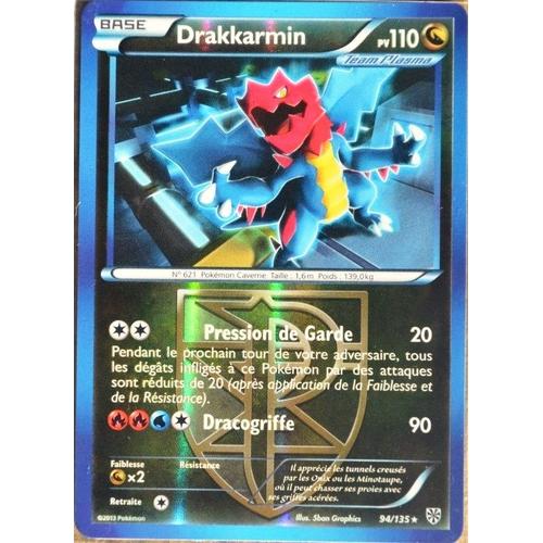 Carte Pokémon 94/135 Drakkarmin 110 Pv Reverse Rare Série Tempête Plasma Neuf Fr