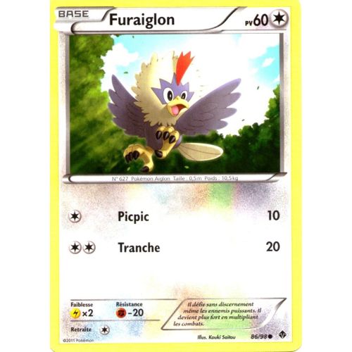 Carte Pokémon 86/98 Furaiglon 60 Pv Pouvoirs Emergents Neuf Fr