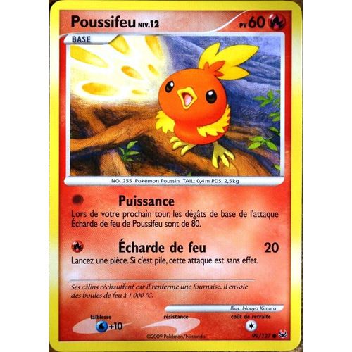 Carte Pokémon 99/127 Poussifeu 60 Pv Série Platine Neuf Fr