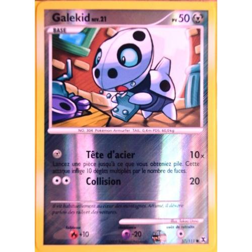 Carte Pokémon 57/111 Galekid - Reverse 50 Pv Platine Rivaux Émergeants Neuf Fr