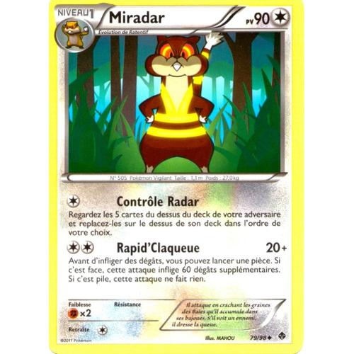 Carte Pokémon 79/98 Miradar 90 Pv Pouvoirs Emergents Neuf Fr