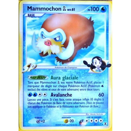 Carte Pokémon 27/111 Mammochon 100 Pv Platine Rivaux Émergeants Neuf Fr