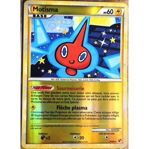 Carte Pokémon 20/90 Motisma 60 Pv - Reverse Hs Indomptable Neuf Fr