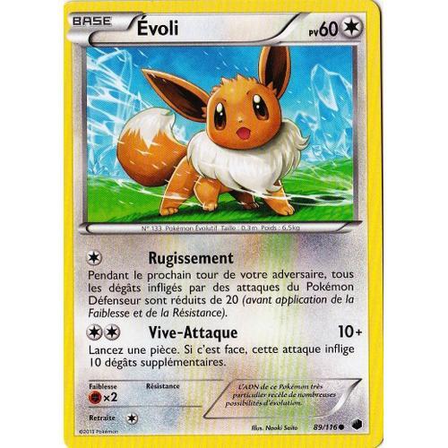 Carte Pokémon Evoli 60 Pv 89/116 Glaciation Plasma Neuf Fr