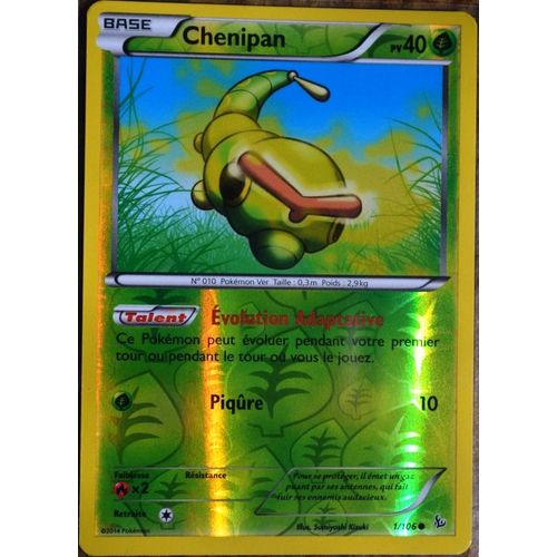 Carte Pokémon 1/106 Chenipan 40 Pv - Reverse Série Xy Étincelles Neuf Fr