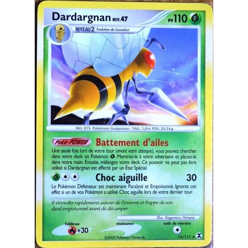 Carte Pokémon 15/111 Dardargnan 110 Pv Platine Rivaux Émergeants Neuf Fr