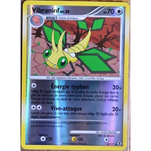 Carte Pokémon 53/111 Vibraninf 70 Pv Platine Rivaux Émergeants Neuf Fr