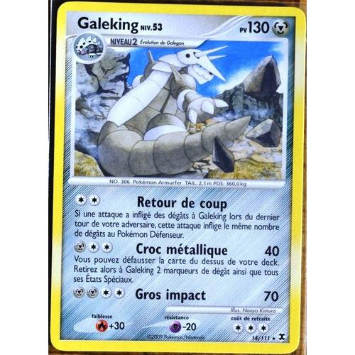 Carte Pokémon 14/111 Galeking 130 Pv Platine Rivaux Émergeants Neuf Fr