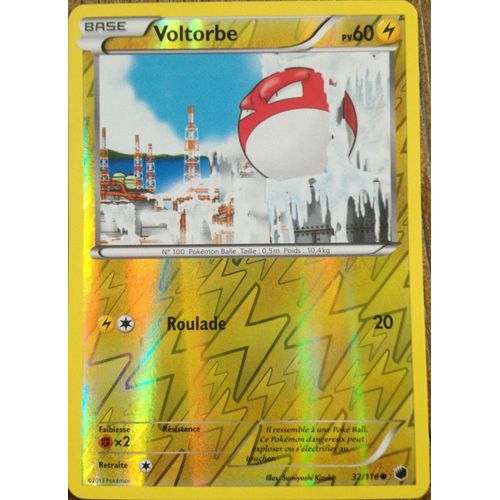 Carte Pokémon Voltorbe Reverse 60 Pv 32/116 Glaciation Plasma Neuf Fr