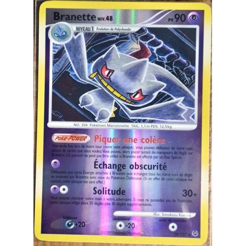 Carte Pokémon 19/127 Branette 90 Pv Rare Série Platine  Neuf Fr