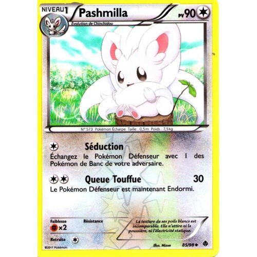 Carte Pokémon 85/98 Pashmilla 90 Pv Pouvoirs Emergents Neuf Fr