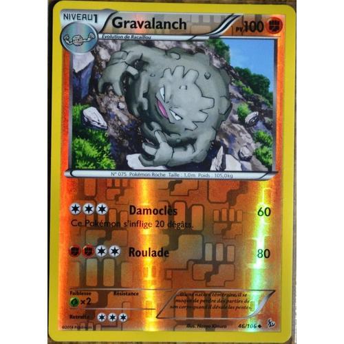 Carte Pokémon 46/106 Gravalanch 100 Pv - Reverse Xy Étincelles Neuf Fr