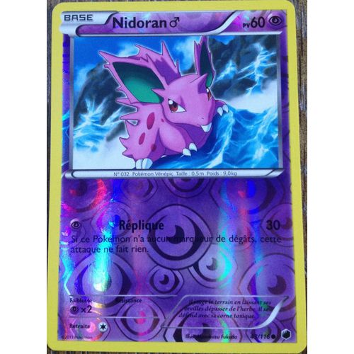 Carte Pokémon Nidoran M Reverse 60 Pv 43/116 Glaciation Plasma Neuf Fr