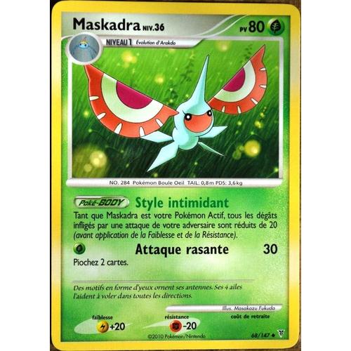 Carte Pokémon 68/147 Maskadra Lv.36 80 Pv Platine Vs Neuf Fr