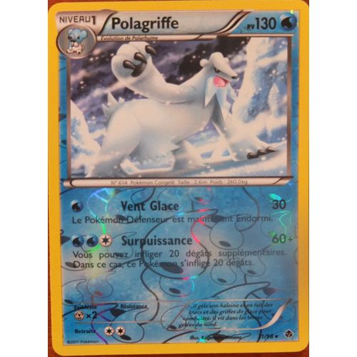 Carte Pokemon Bw - Pouvoirs Emergents - Polagriffe 130 Pv - 31/98 Rare