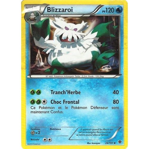 Carte Pokémon 26/101 Blizzaroi 120 Pv Série Bw Explosion Plasma Neuf Fr