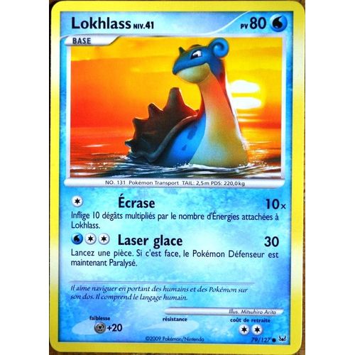 Carte Pokémon 79/127 Lokhlass Lv.41 80 Pv Platine Neuf Fr