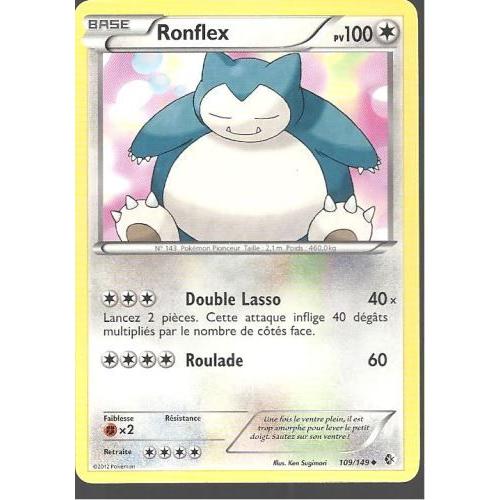 Carte Pokemon Frontières Franchies - Ronflex 100 Pv - 109/149