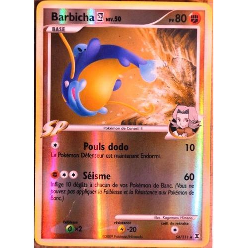 Carte Pokémon 54/111 Barbicha Conseil 4 80 Pv Platine Rivaux Émergeants Neuf Fr