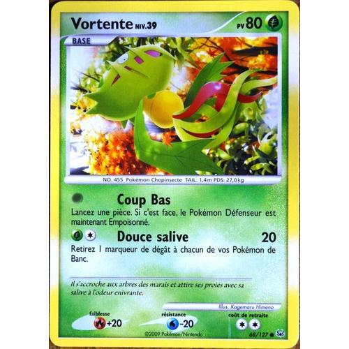 Carte Pokémon 68/127 Vortente Lv.39 80 Pv Platine Neuf Fr