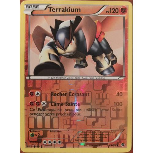 Carte Pokemon Bw - Pouvoirs Emergents - Terrakium 120 Pv - 63/98 Holo Rare