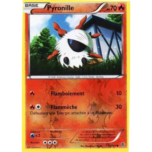 Carte Pokémon 012/101 Pyronille - Reverse 70 Pv Série Bw Explosion Plasma Neuf Fr