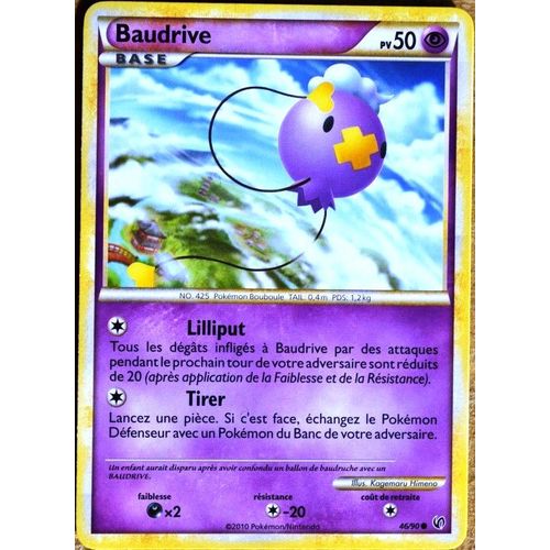 Carte Pokémon 46/90 Baudrive 50 Pv Hs Indomptable Neuf Fr