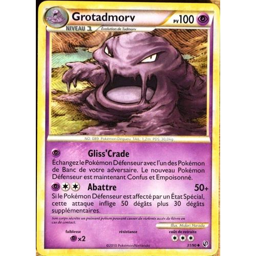 Carte Pokémon 31/90 Grotadmorv 100 Pv Hs Indomptable Neuf Fr