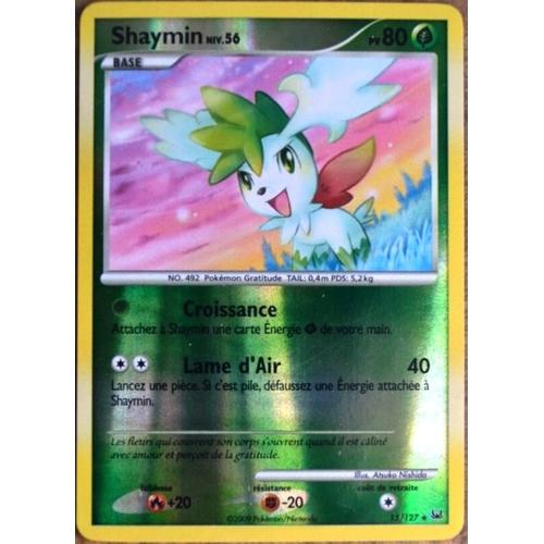 Carte Pokémon 15/127 Shaymin 80 Pv - Reverse Série Platine  Neuf Fr