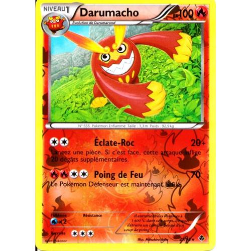 Carte Pokemon Bw - Pouvoirs Emergents - Darumacho 100 Pv - 21/98 Rare - Reverse