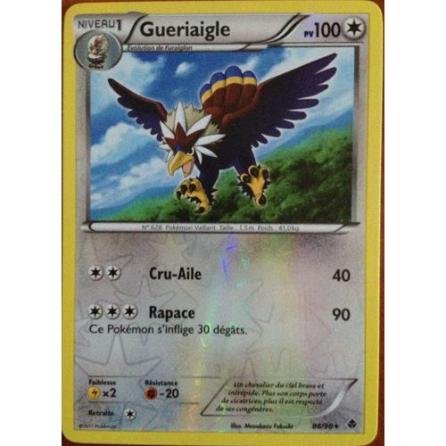 Carte Pokemon Bw - Pouvoirs Emergents - Gueriaigle 100 Pv - 88/98 Holo Rare