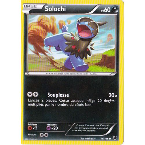 Carte Pokémon Solochi 60 Pv 76/116 Glaciation Plasma Neuf Fr
