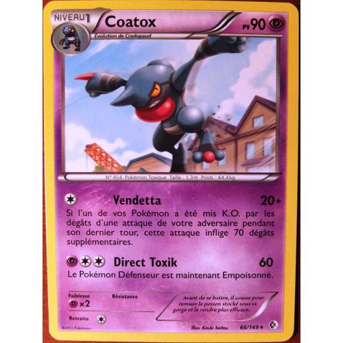 Carte Pokemon Frontières Franchies - Coatox 90 Pv - 66/149 Rare