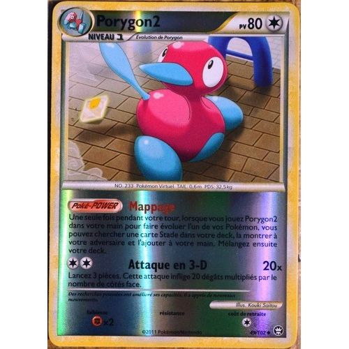 Carte Pokémon 49/102 Porygon2 80 Pv Hs Triomphe Neuf Fr