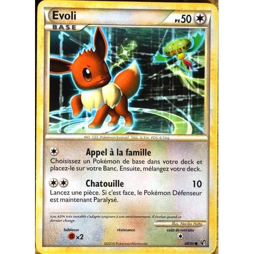Carte Pokémon 48/90 Evoli 50 Pv Hs Indomptable Neuf Fr