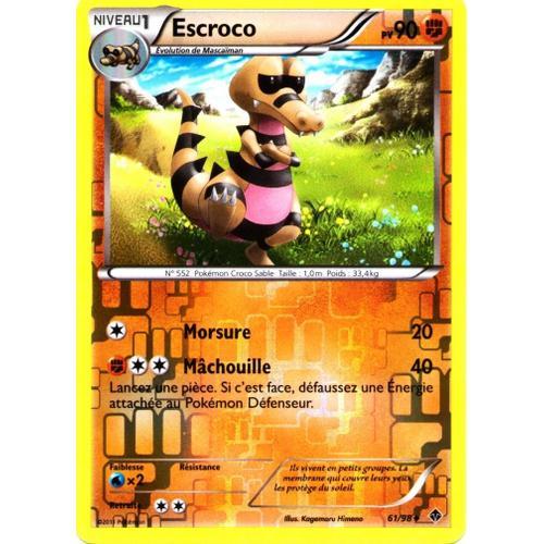 Carte Pokémon 61/98 Escroco 90 Pv Pouvoirs Emergents Neuf Fr