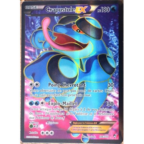 Carte Pokémon 106/111 Crapustule-Ex 180 Pv Ultra Rare Full Art Xy03 Poings Furieux Neuf Fr