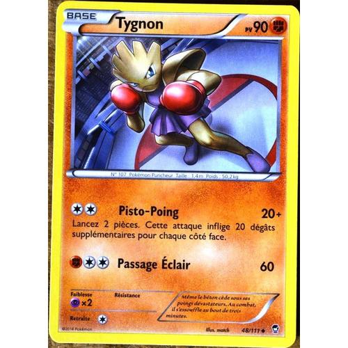 Carte Pokémon 48/111 Tygnon 90 Pv Xy03 Poings Furieux Neuf Fr