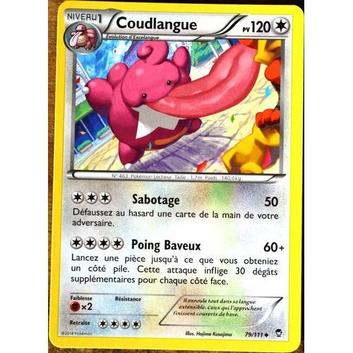 Carte Pokémon 79/111 Coudlangue 120 Pv Xy03 Poings Furieux Neuf Fr