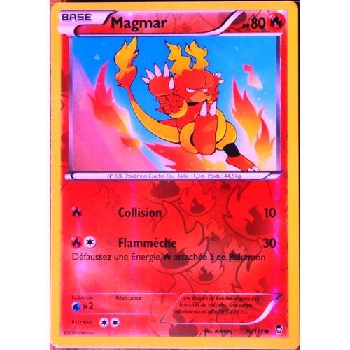 Carte Pokémon 10/111 Magmar 80 Pv - Reverse Xy03 Poings Furieux Neuf Fr